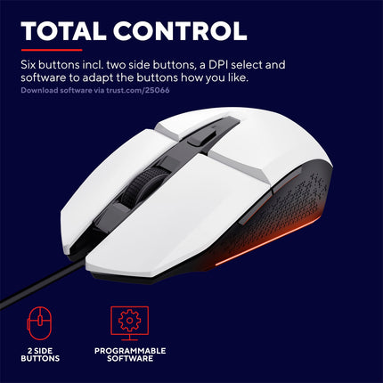 GXT 109W Felox podsvícená herní myš bílá