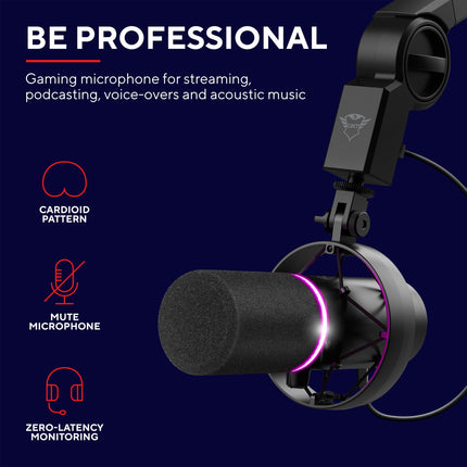 GXT 255+ Onyx mikrofon a rameno
