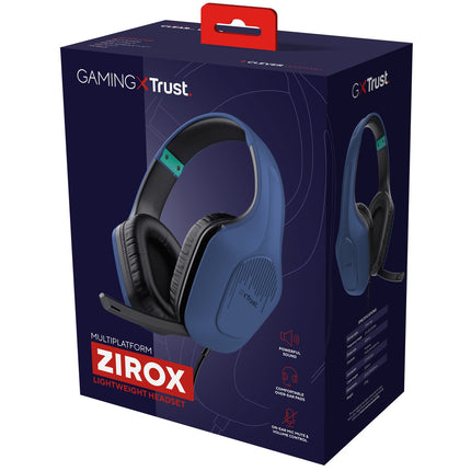 GXT 415B Zirox herní sluchátka modrá