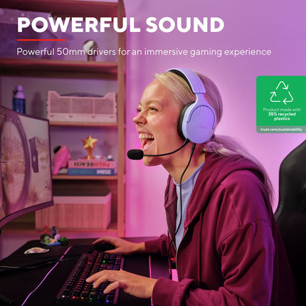 GXT 489P Fayzo herní sluchátka Eco fialová