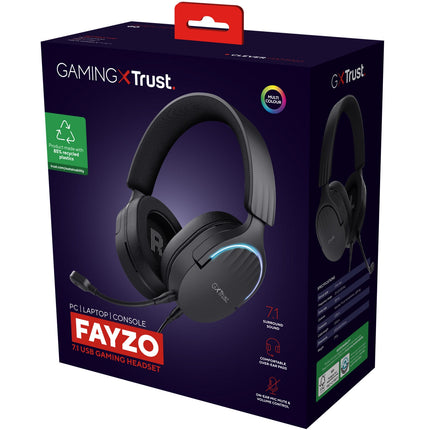 GXT 490 Fayzo herní sluchátka 7.1 USB Eco černá