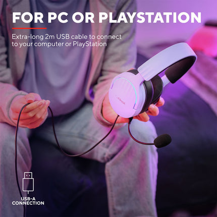 GXT 490P Fayzo Gaming Headset 7.1 USB Eco Purple