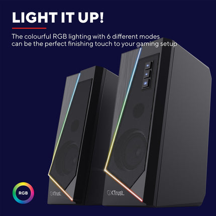 GXT 609 Zoxa RGB herní reproduktory 12W