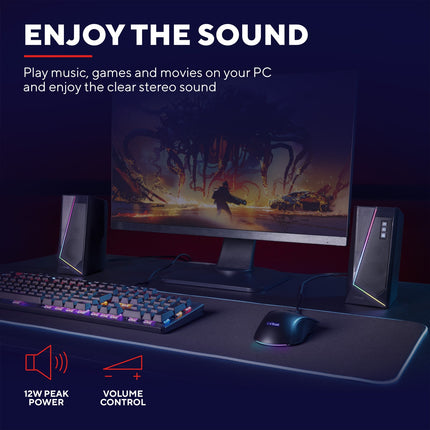 GXT 609 Zoxa RGB herní reproduktory 12W