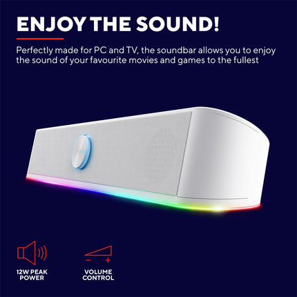 GXT 619W Thorne RGB soundbar bílá