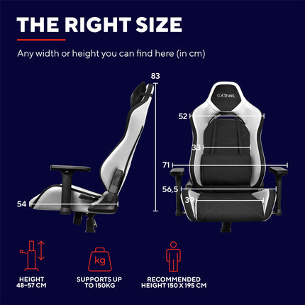 GXT 714W Ruya herní židle bílá