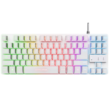 GXT 833W Thado herní klávesnice TKL RGB nordické rozložení bílá