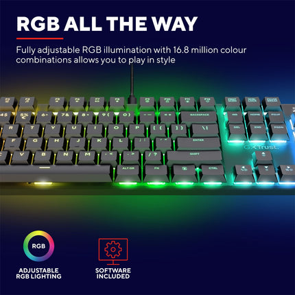 GXT 866 Torix mechanická herní klávesnice nordické rozložení