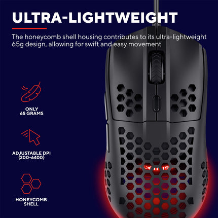 GXT 928 Helox lehká herní myš černá