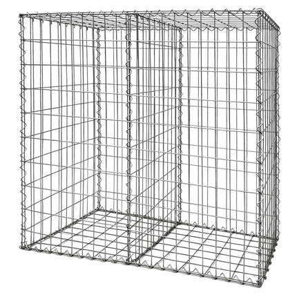 Galvanised Gabion Basket, 100x50x100 cm, 3 Compartments