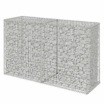 Pozinkovaný ocelový gabionový koš, 150x50x100 cm, stříbrná