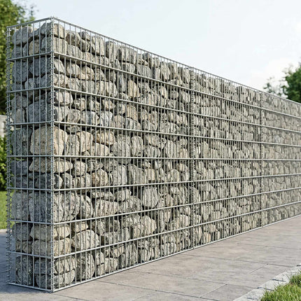 Pozinkovaný ocelový gabionový koš, 150x50x100 cm, stříbrná