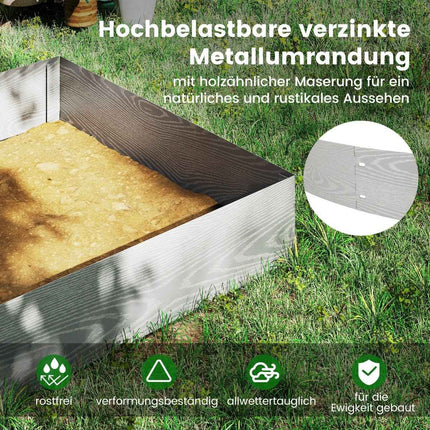 Pozinkovaný kovový zahradní obrubník, 6 panelů, 600 cm