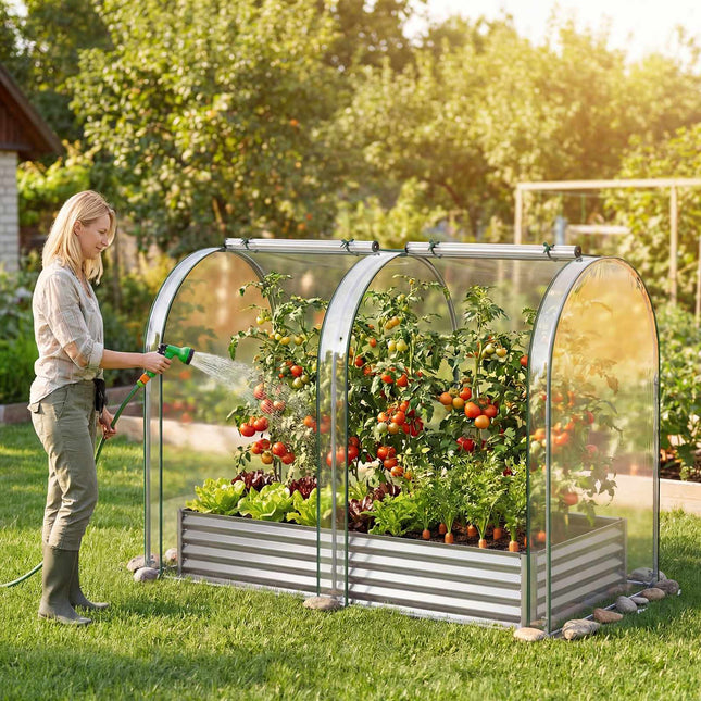 Pozinkovaný vyvýšený záhon 6x3x1 Ft s PVC krytem