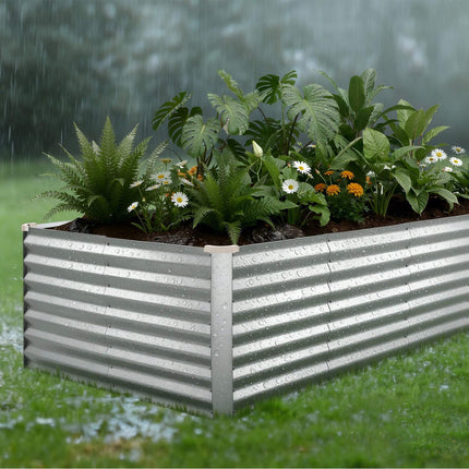 Galvanized Raised Garden Bed 8x4x2 Ft, Alu-Zinc Kit