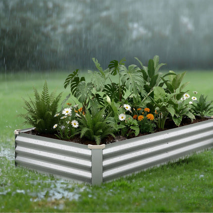 Galvanized Raised Garden Beds, 2 Pack, 180x90x30 cm