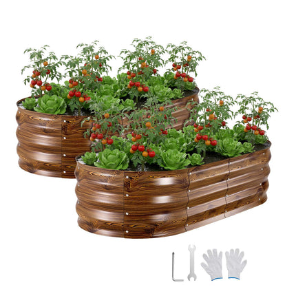 Galvanized Raised Garden Beds, 2 Pack, 4 x 2 x 1 Ft