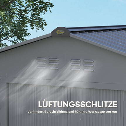 Garden shed in galvanized steel, lockable and weatherproof