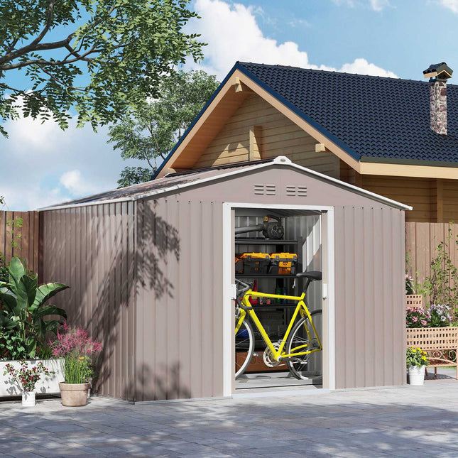 Zahradní domek na nářadí z pozinkované oceli, 4.9 m², uzamykatelný a odolný proti povětrnostním vlivům