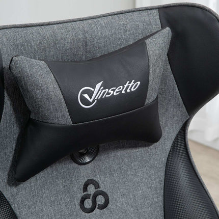 Herní židle, nastavitelná výška, černá/šedá, ergonomický design