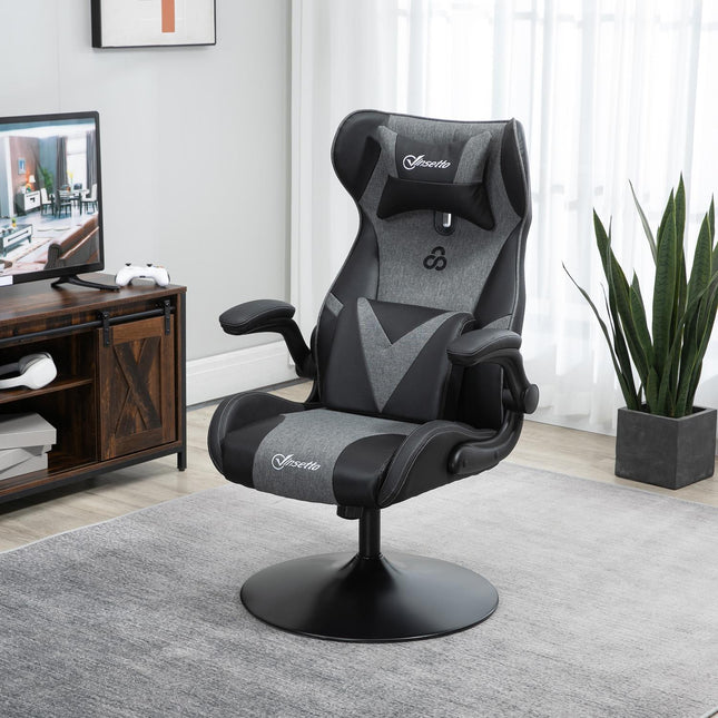 Gaming stoel, verstelbare hoogte, zwart/grijs, ergonomisch ontwerp