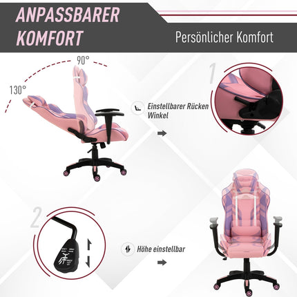 Ergonomická herní židle s nastavitelným masážním polštářem