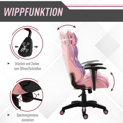 Ergonomická herní židle s nastavitelným masážním polštářem