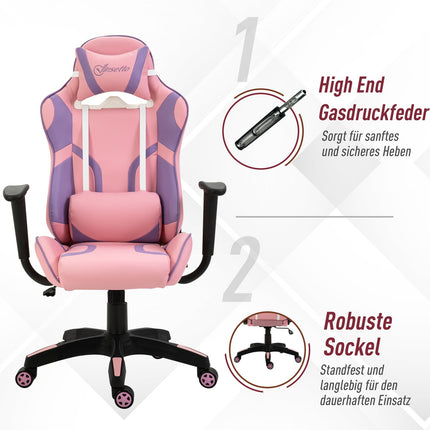 Ergonomická herní židle s nastavitelným masážním polštářem