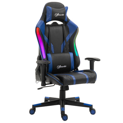 Ergonomická herní židle s LED, nastavitelné područky, vysoké opěradlo