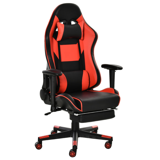 Gamingstoel, Bureaustoel, Bureaustoel, Met Voetsteun, Schommel- En Ligfunctie, Ergonomisch, 72X121-130Cm