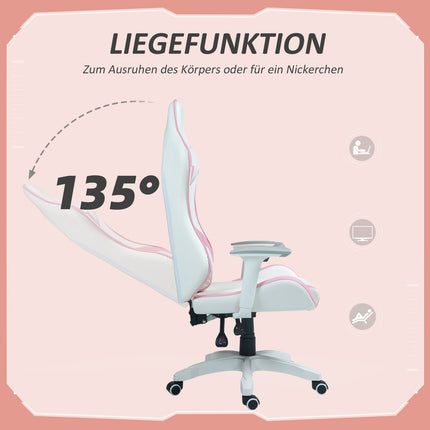 Ergonomická herní kancelářská židle, polohovací s bederní opěrkou