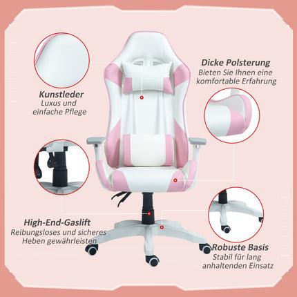 Ergonomická herní kancelářská židle, polohovací s bederní opěrkou