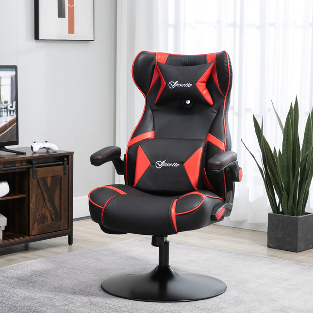 Ergonomická herní židle s reproduktory, nastavitelná výška, umělá kůže