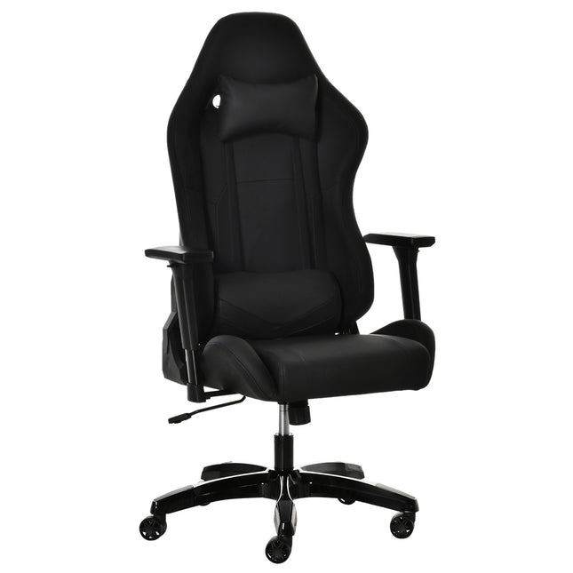 Ergonomická polohovací herní židle, umělá kůže, výškově nastavitelná