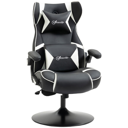 Ergonomická herní židle s reproduktory, nastavitelná výška, umělá kůže