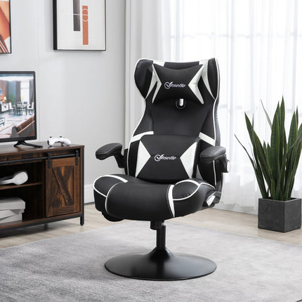 Ergonomická herní židle s reproduktory, nastavitelná výška, umělá kůže