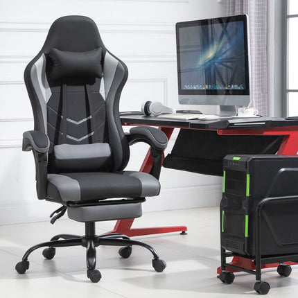 Ergonomická herní židle, nastavitelná opěrka hlavy a bederní opěrka