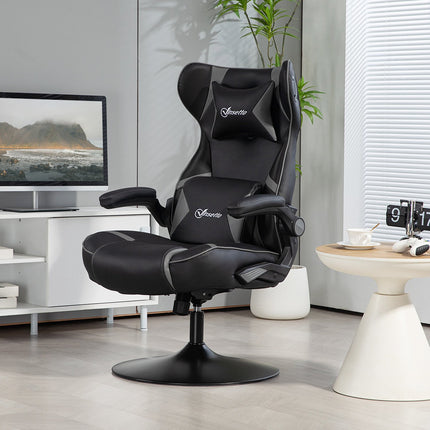 Ergonomic gaming chair with rocker, speaker, 120 kg capacity