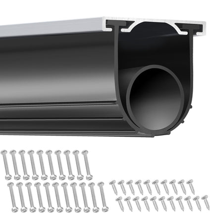 Garage Door Bottom Seal Kit, U+O Rubber, 16 ft Black