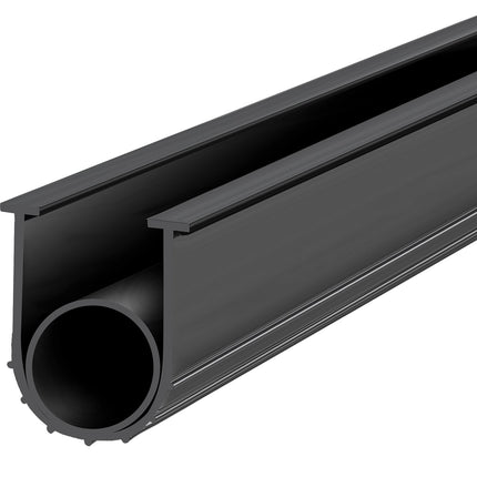 Garage Door Bottom Seal, U+O, 10 ft, 8 mm, Black