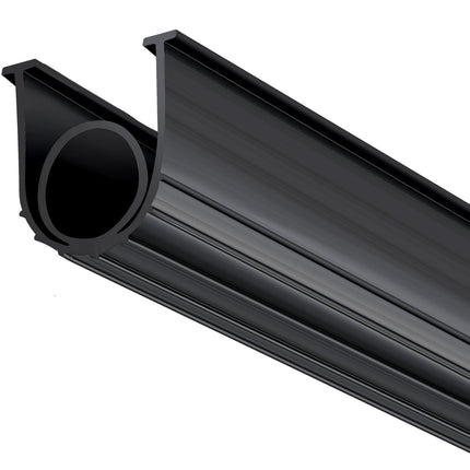 Garage Door Bottom Seal, U+O, 10 ft, 8 mm, Black