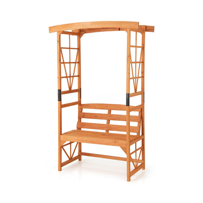 Zahradní pergola s lavicí pro 2 osoby, 6.2 Ft, jedlové dřevo