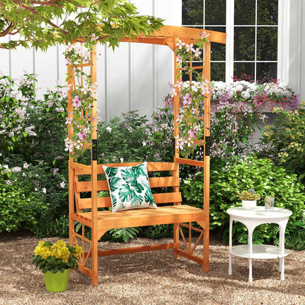 Zahradní pergola s lavicí pro 2 osoby, 6.2 Ft, jedlové dřevo