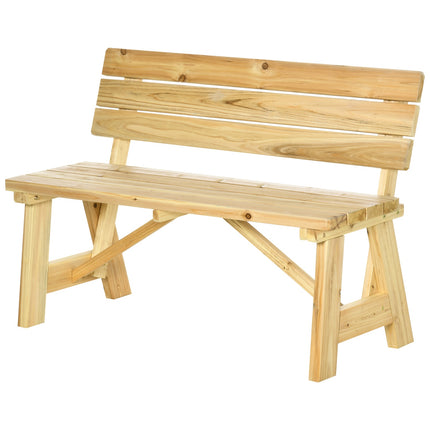 Garden bench 2-seater with backrest, capacity 220 kg