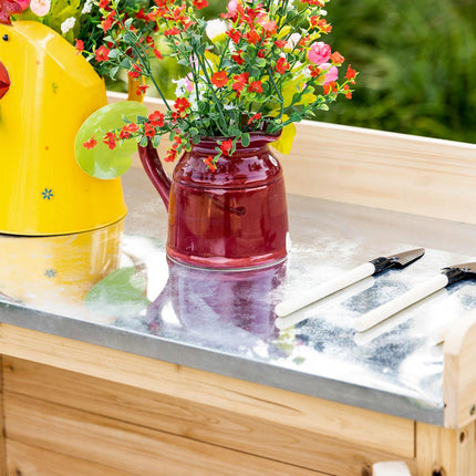 Outdoor garden cabinet with base & shelves - 83x40x92 cm