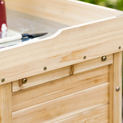 Outdoor garden cabinet with base & shelves - 83x40x92 cm