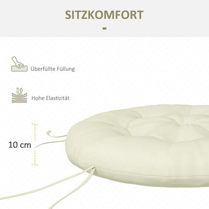 Béžový polyesterový polštář do křesla Moon – polstrování 10 Cm