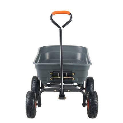 Garden Dump Cart, 600 Lb Capacity, 10-Inch Tires