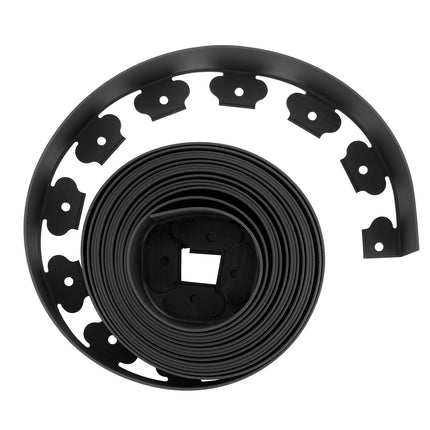 Garden Edging, 66 ft x 4 in Plastic Roll, 60 Spikes