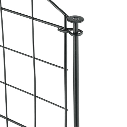 Zahradní plůtek s 5 kovovými obloukovými panely